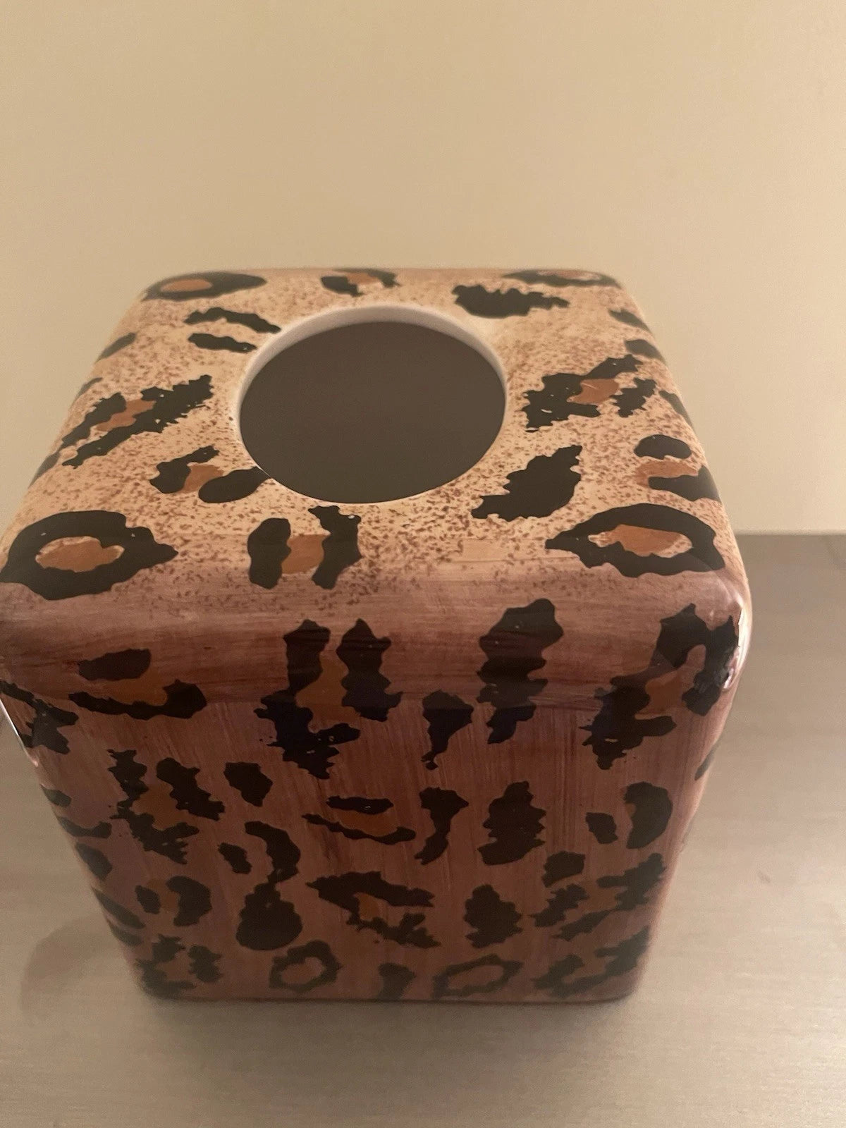 Ceramic Tissue Box Holder By Bathworks Jungle-Jim | eBay