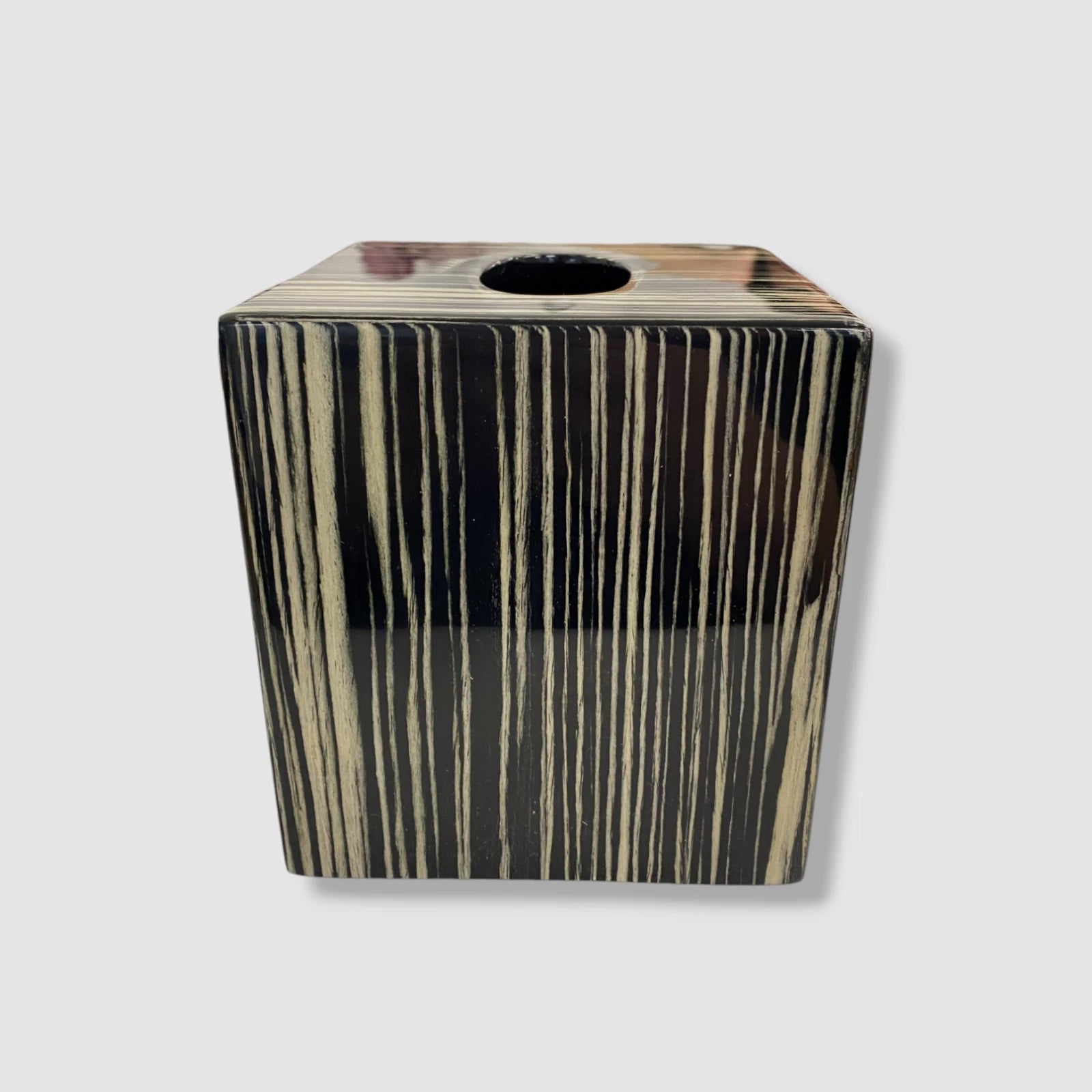 $200 Ladorada Black Ebano Veneer Wood Tissue Cover Box | eBay