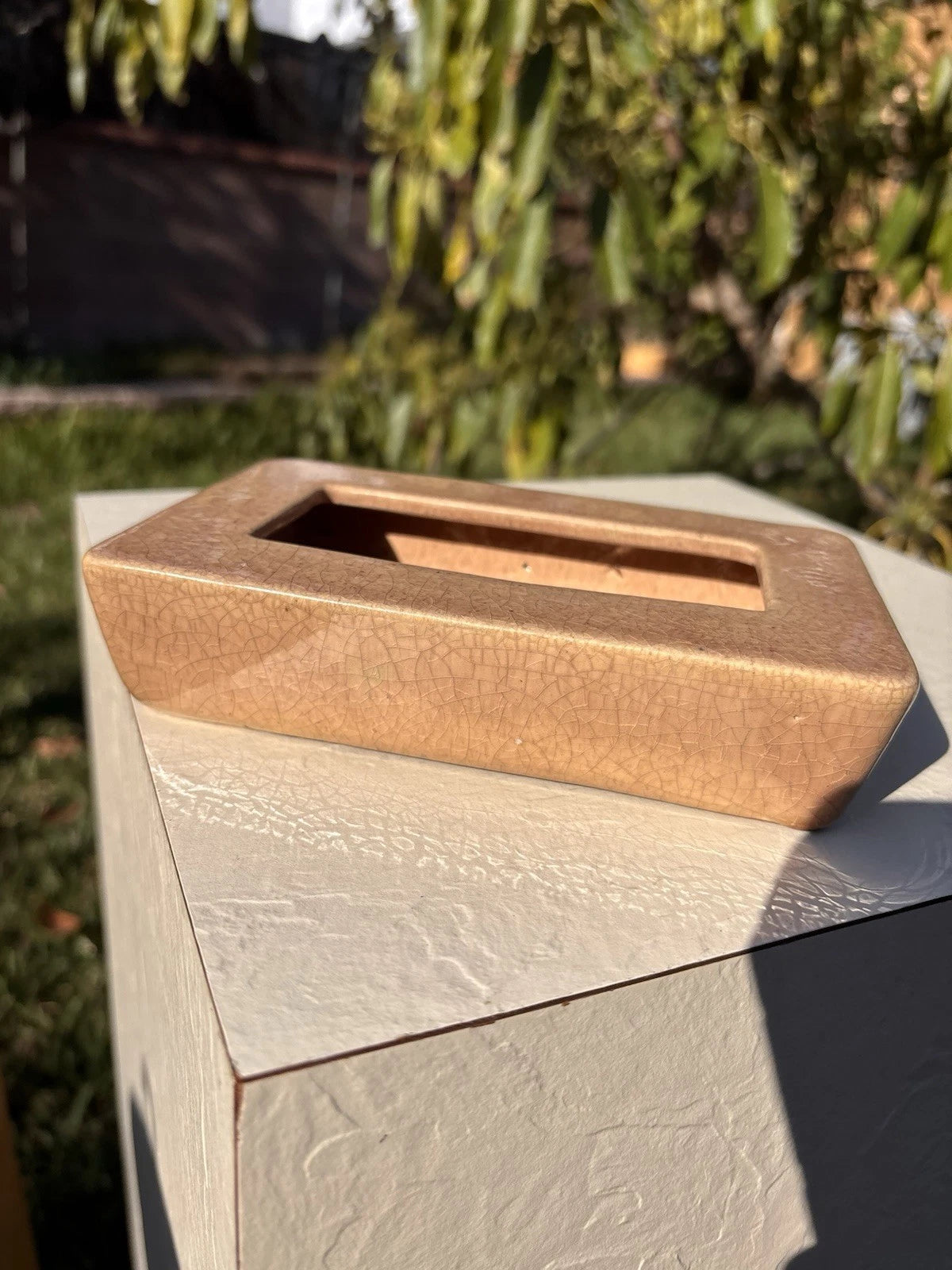 Pottery Ceramic Tissue Box Signed Gm c Stay Jackson 1945 6.5x4” | eBay