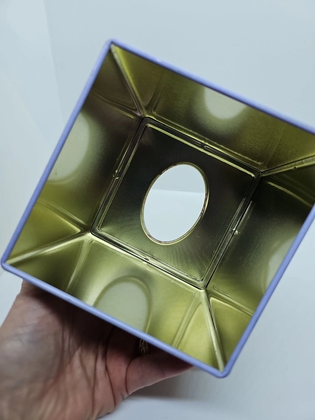 Sue Zipkin Tin Metal Tissue Box Cover Pastel Swirls Purple Pinks | eBay