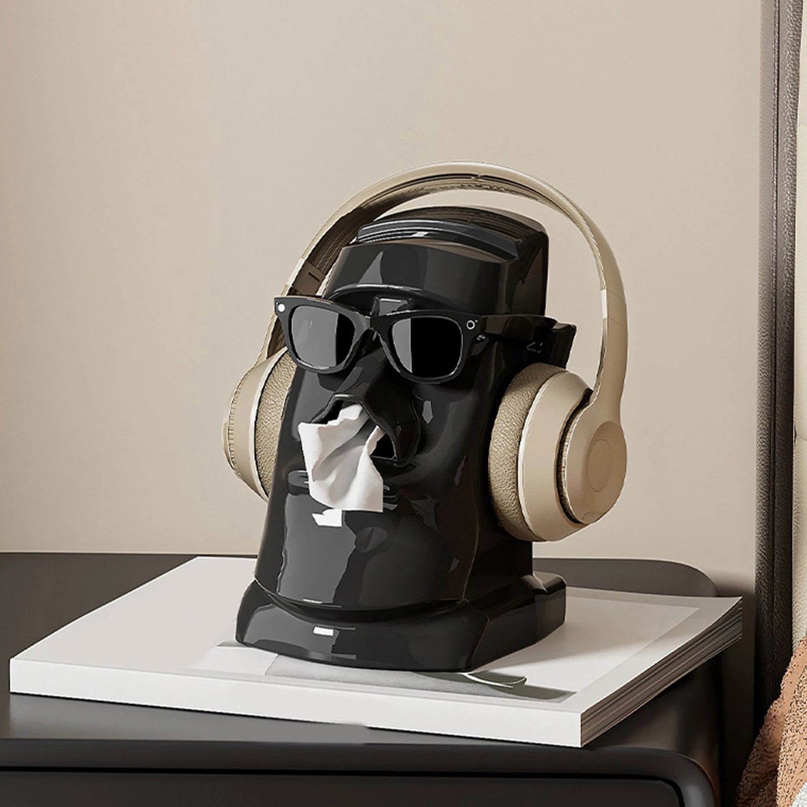 1x Creative Easter Island Statue Tissue Box Headphone Stand Glasses Rack Holder | eBay