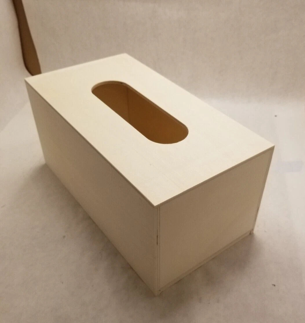 Box of Four (4) Unfinished Wood Rectangular Tissue Box Cover for DIY Design NIB | eBay