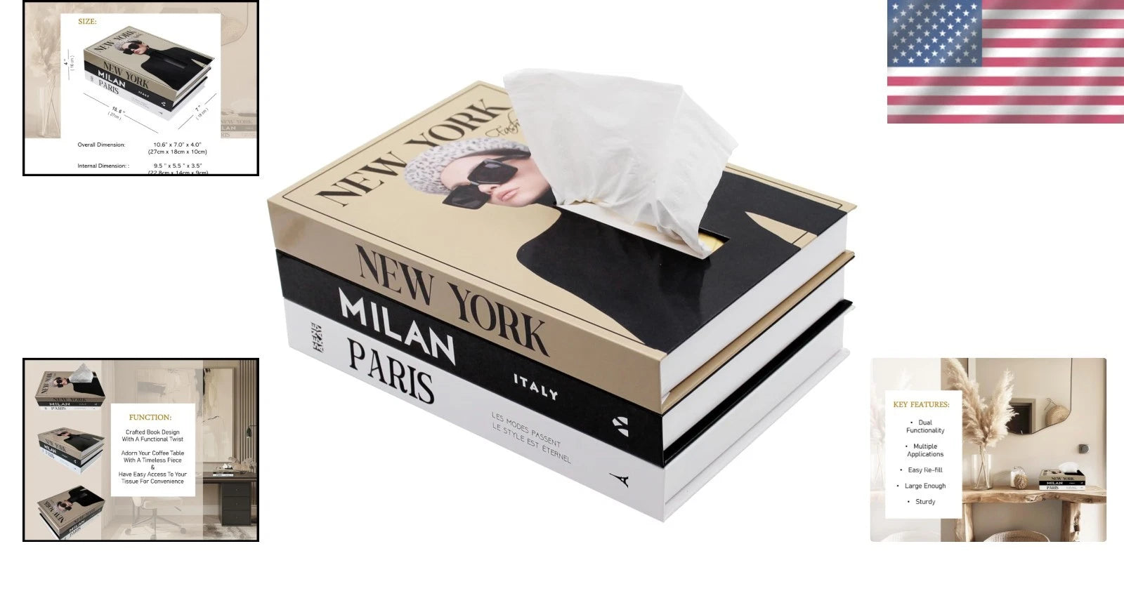 Timeless Khaki Rectangular Tissue Holder - Ideal Gift for Any Occasion | eBay