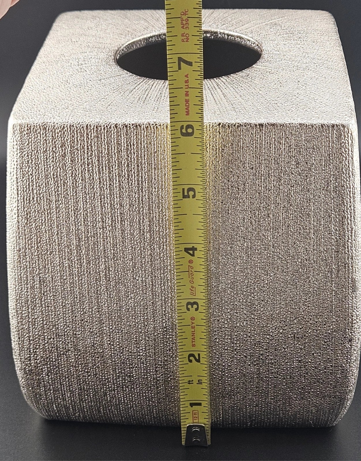 CARO BOUTIQUE Pink Tissue Box Cover Metallic High End Bathroom Acessories 6"H | eBay