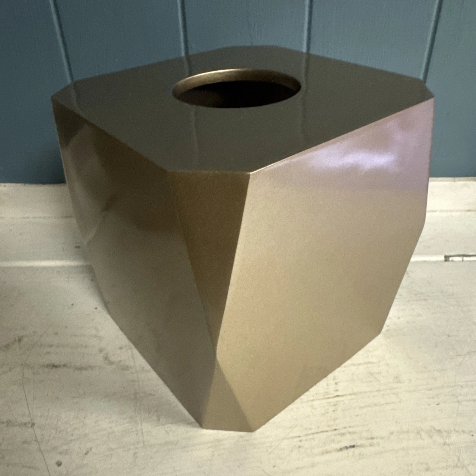 Taymor's Ice Gold Collection Square Boutique Tissue Box Cover NWT | eBay