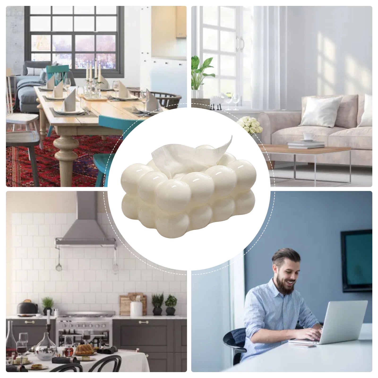 Home Tabletop Tissue Box Facial Paper Organizer Storage Dispenser Decorative New | eBay