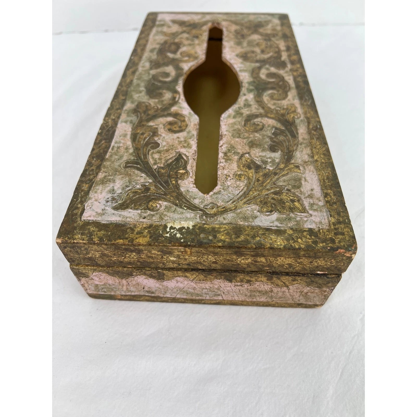 Mid-Century Italian Florentine Wooden Tissue Box Holder Handcrafted Decorative D | eBay