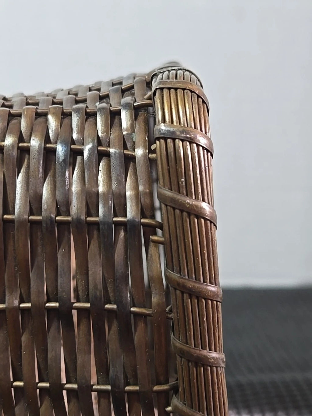 Vintage Wicker Weave Brass Tissue Box Cover | eBay