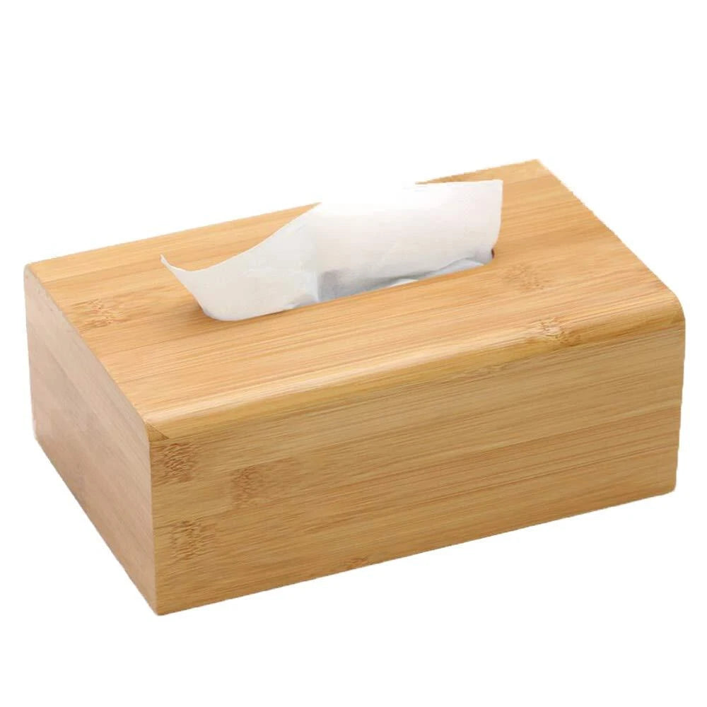 Rectangular Bamboo Tissue Box Cover, Water Resistant Wooden Facial Tissue Box fo | eBay