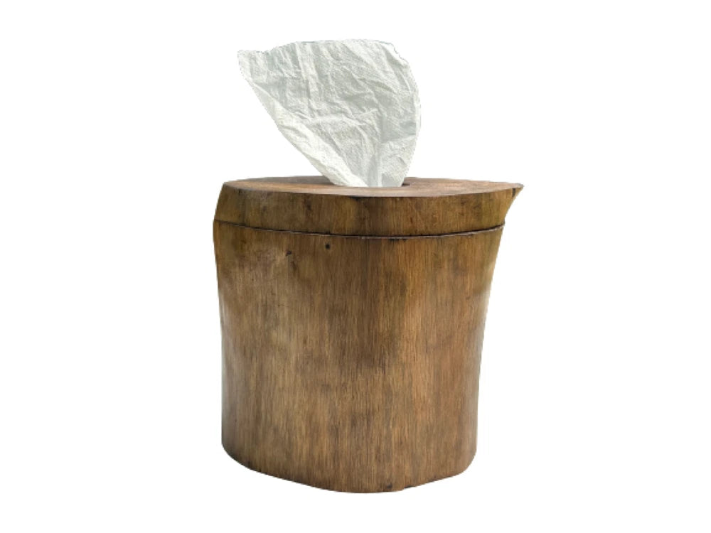 Rustic Wood Tissue Box Cover Tissue Holder Natural Shape for Home Decor | eBay