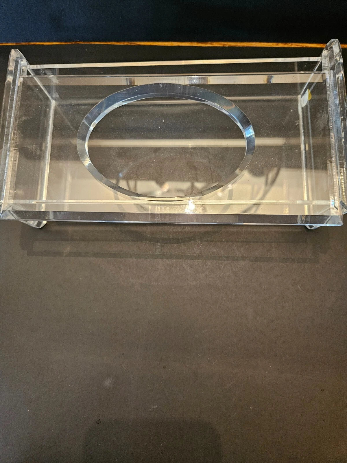 HEAVY GOOD QUALITY LUCITE TISSUE BOX CLEAR | eBay