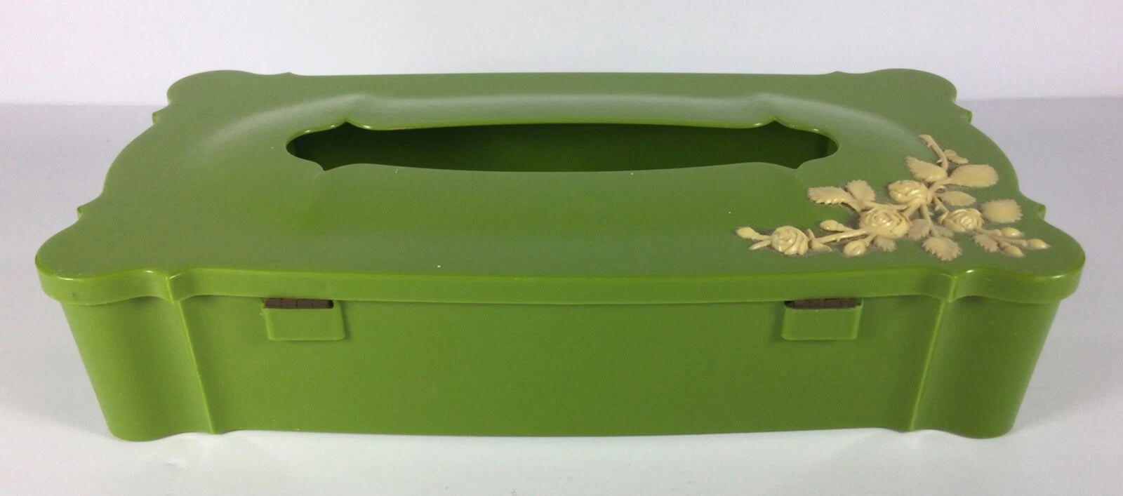 Vintage Mid Century Green Schwarz Bros Plastic Tissue Box Holder Hinged | eBay