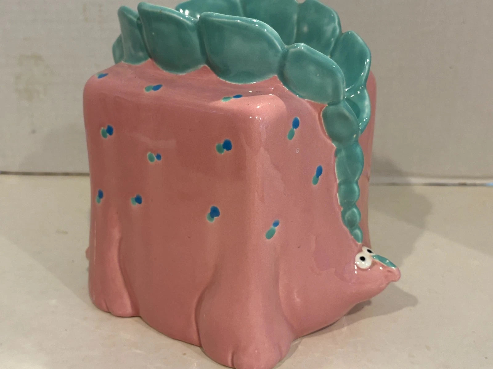 FITZ & FLOYD Vintage 1986 Pink & Green Dinosaur Tissue Box Holder | eBay