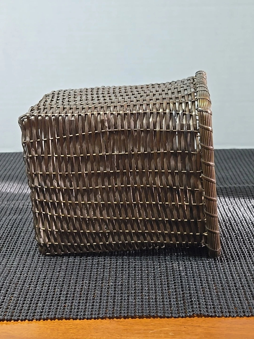 Vintage Wicker Weave Brass Tissue Box Cover | eBay