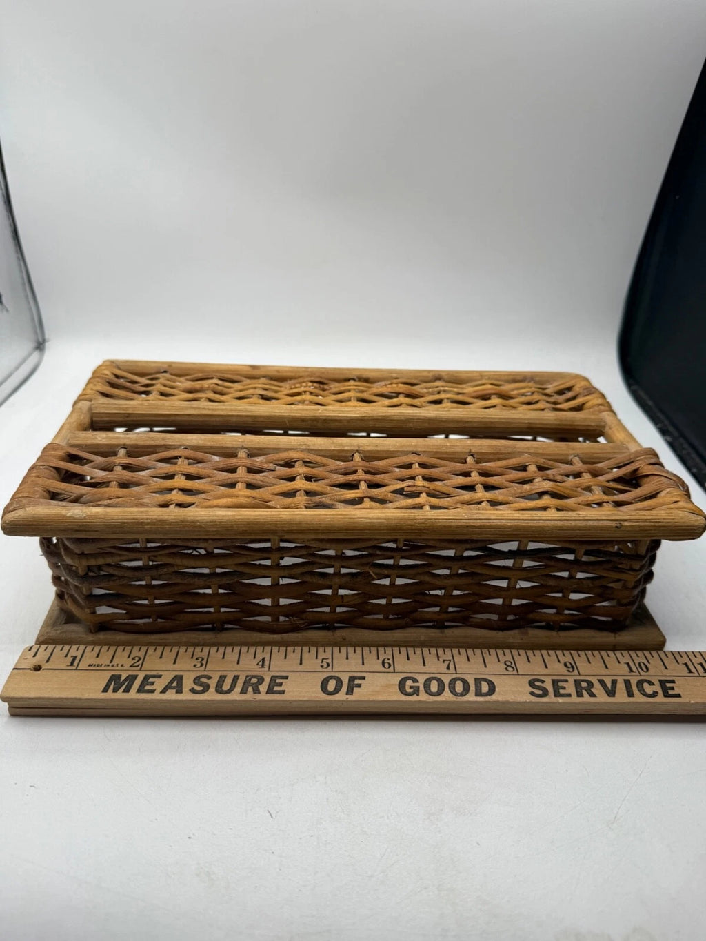 Vintage Wicker Tissue Box Cover Woven Rectangular Made In Philippines | eBay