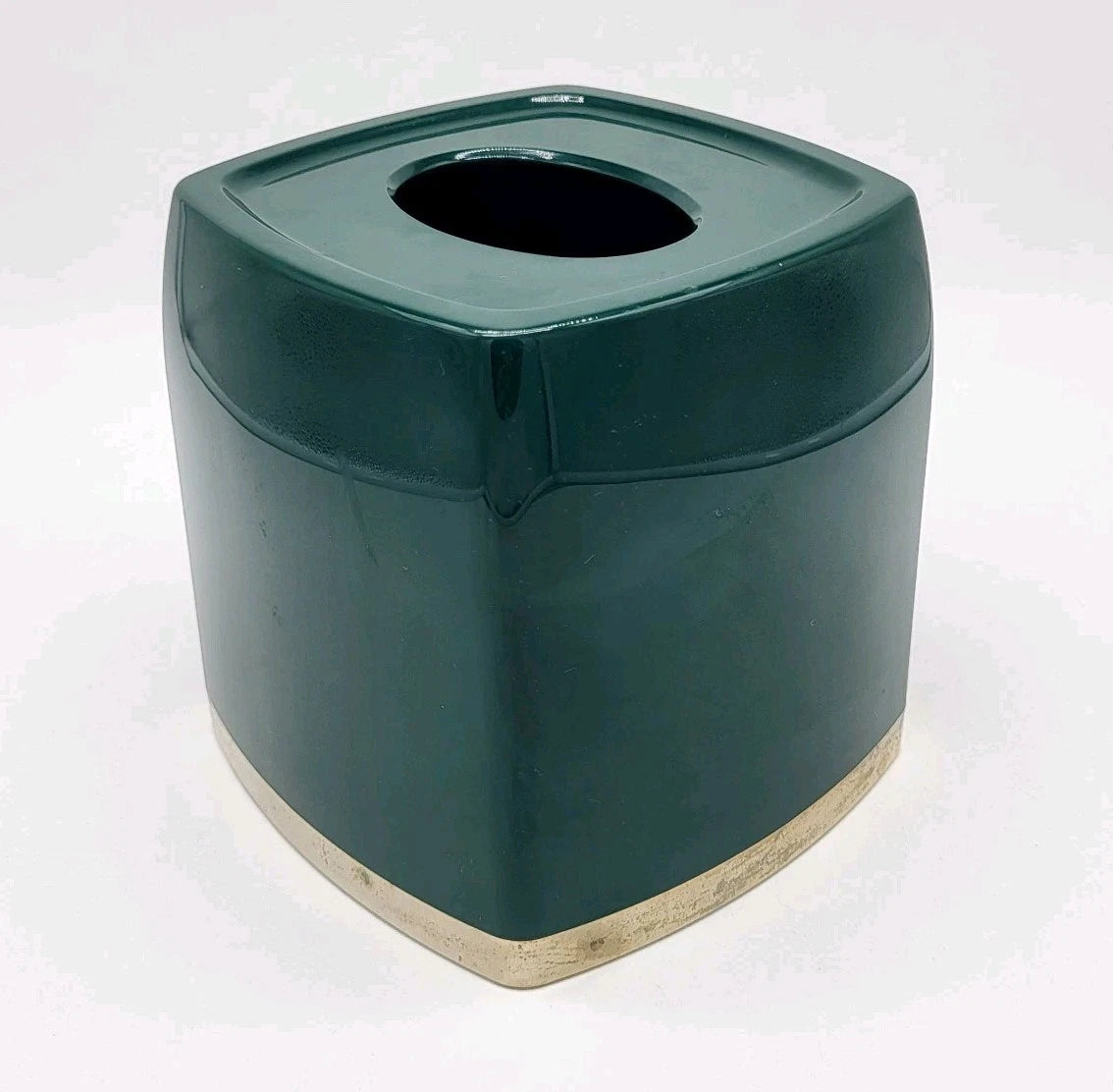 Vtg Emporer Green and Gold Tissue Box Cover Plastic Dark Green Hollywood Regency | eBay