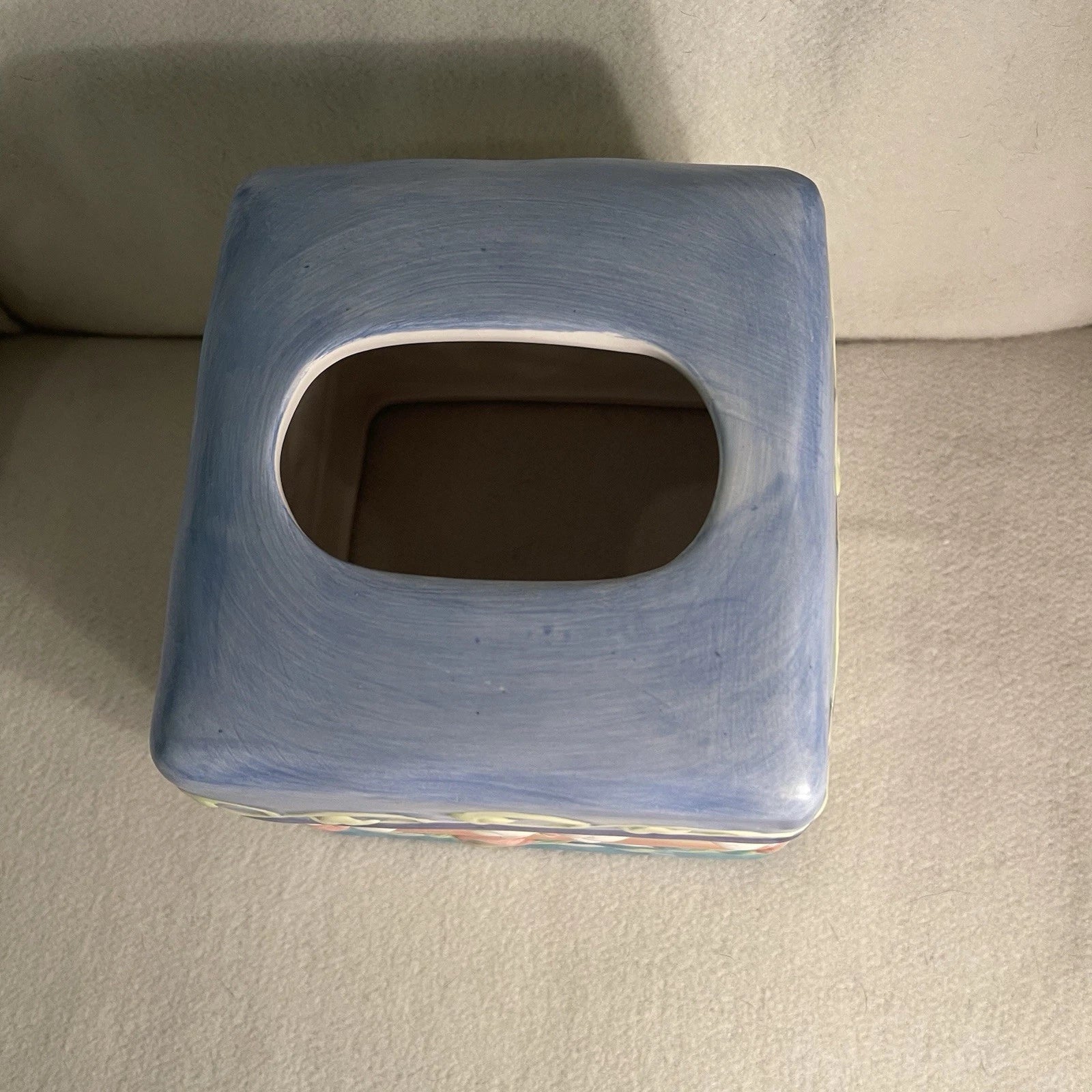 Vtg Certified International Ceramic Tissue Box Cover Pastel Floral Pattern 5.75” | eBay