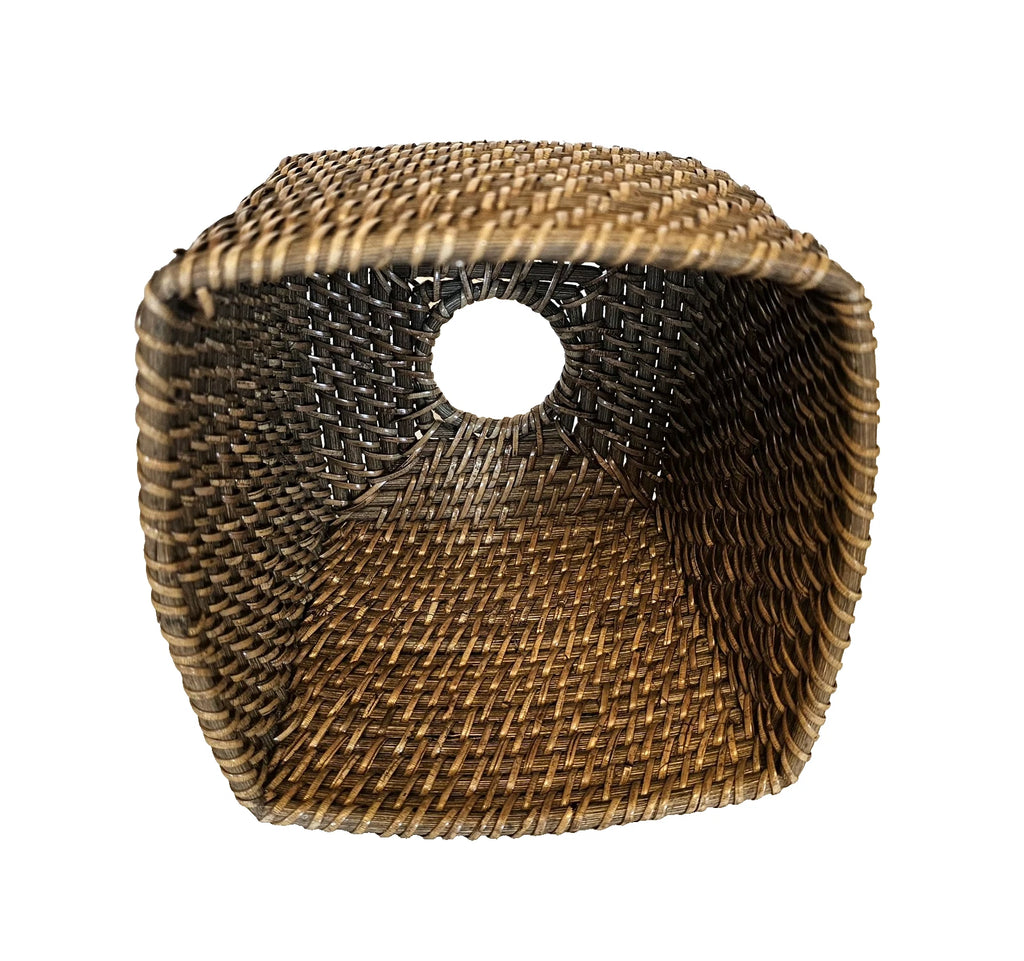 Vintage Wicker Rattan Wood Tissue Box Cover Holder Tropical Coastal Boho Square | eBay