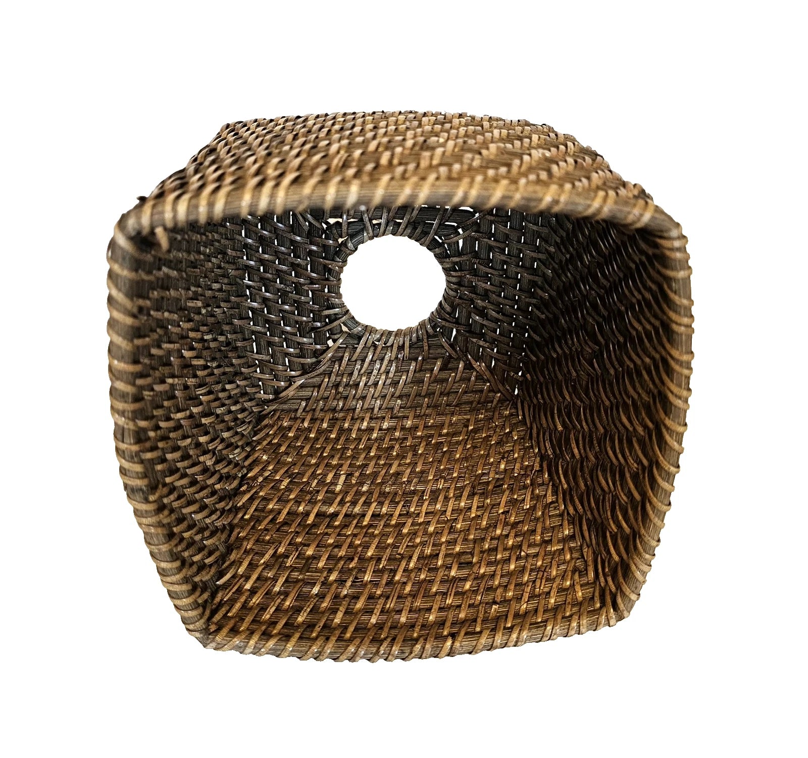 Vintage Wicker Rattan Wood Tissue Box Cover Holder Tropical Coastal Boho Square | eBay