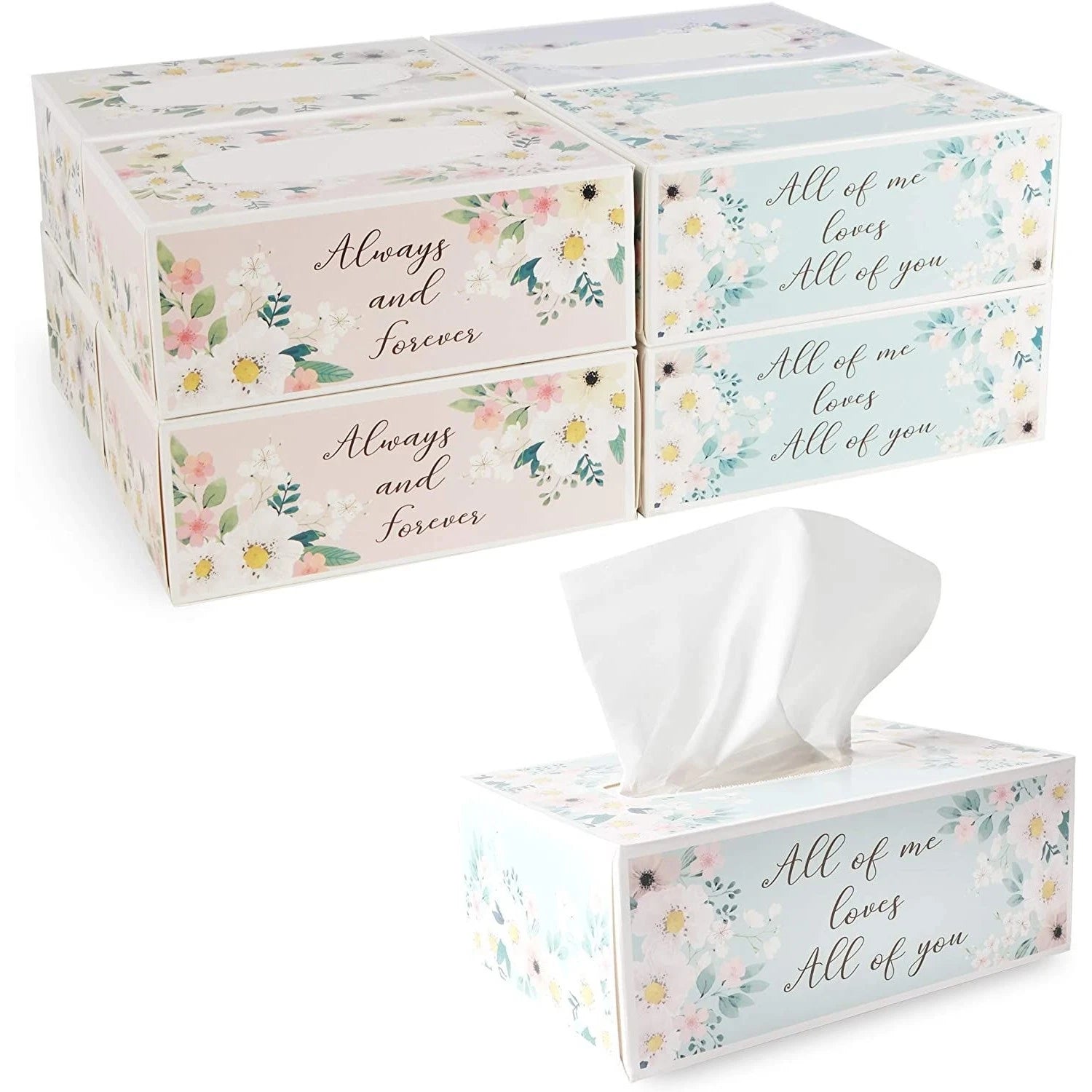 8 Pack Wedding Facial Tissue Box Set, 3-Ply, 100 Sheets/Box, 800 Sheets Total | eBay