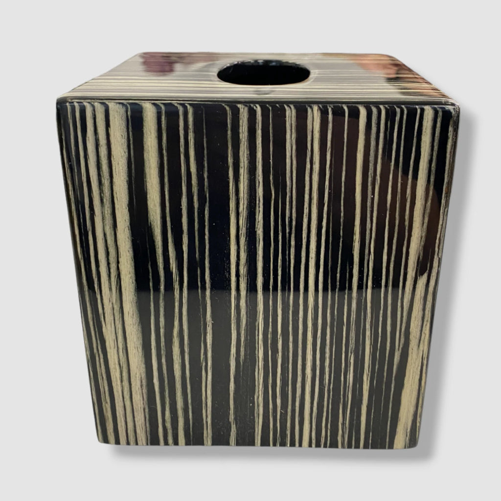 $200 Ladorada Black Ebano Veneer Wood Tissue Cover Box | eBay