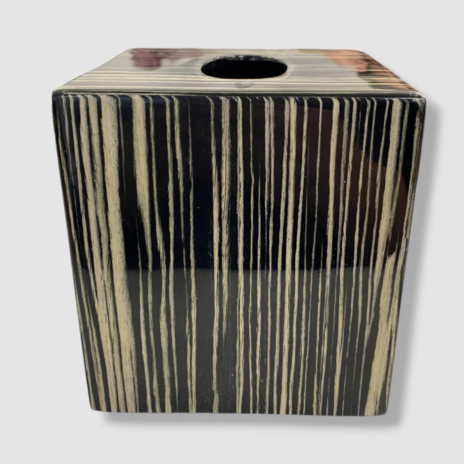 $200 Ladorada Black Ebano Veneer Wood Tissue Cover Box | eBay