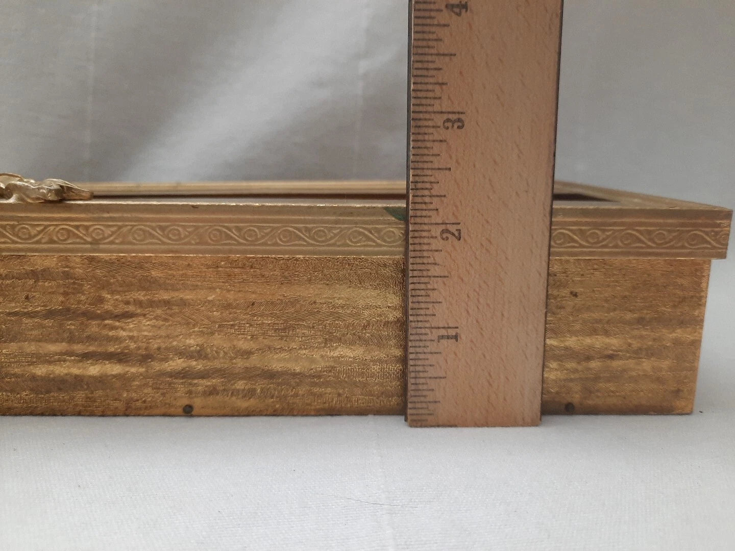 Vintage Antiqued Gold Tone Metal Rectangular Tissue Box Cover 2 Pc w/ Ribbon Bow | eBay