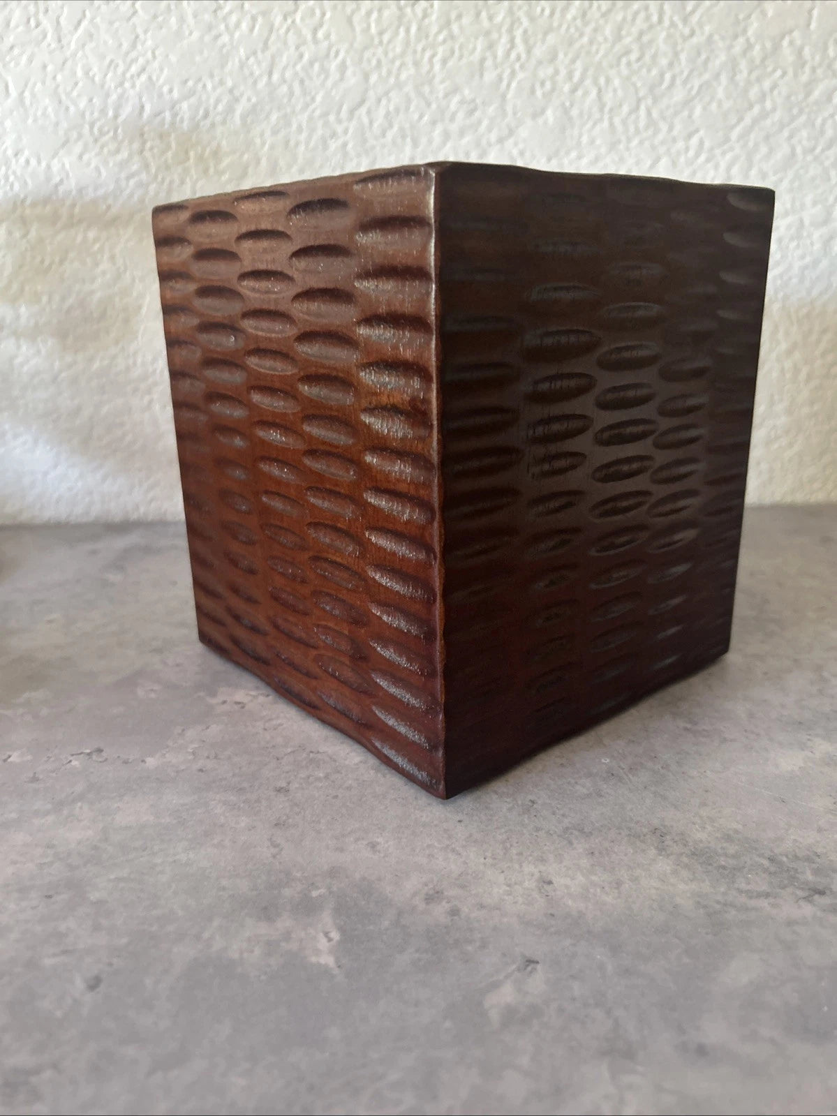 Vintage Echo Wooden Wood Vanity Tissue Square Woven Box Cover - Good Condition | eBay