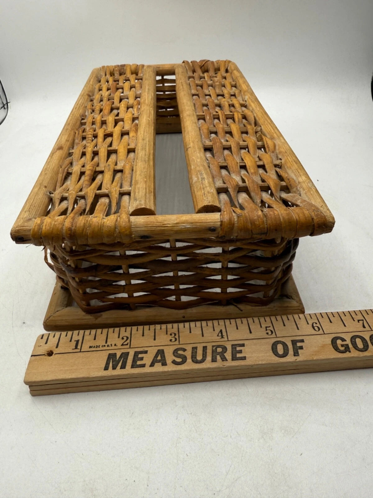 Vintage Wicker Tissue Box Cover Woven Rectangular Made In Philippines | eBay