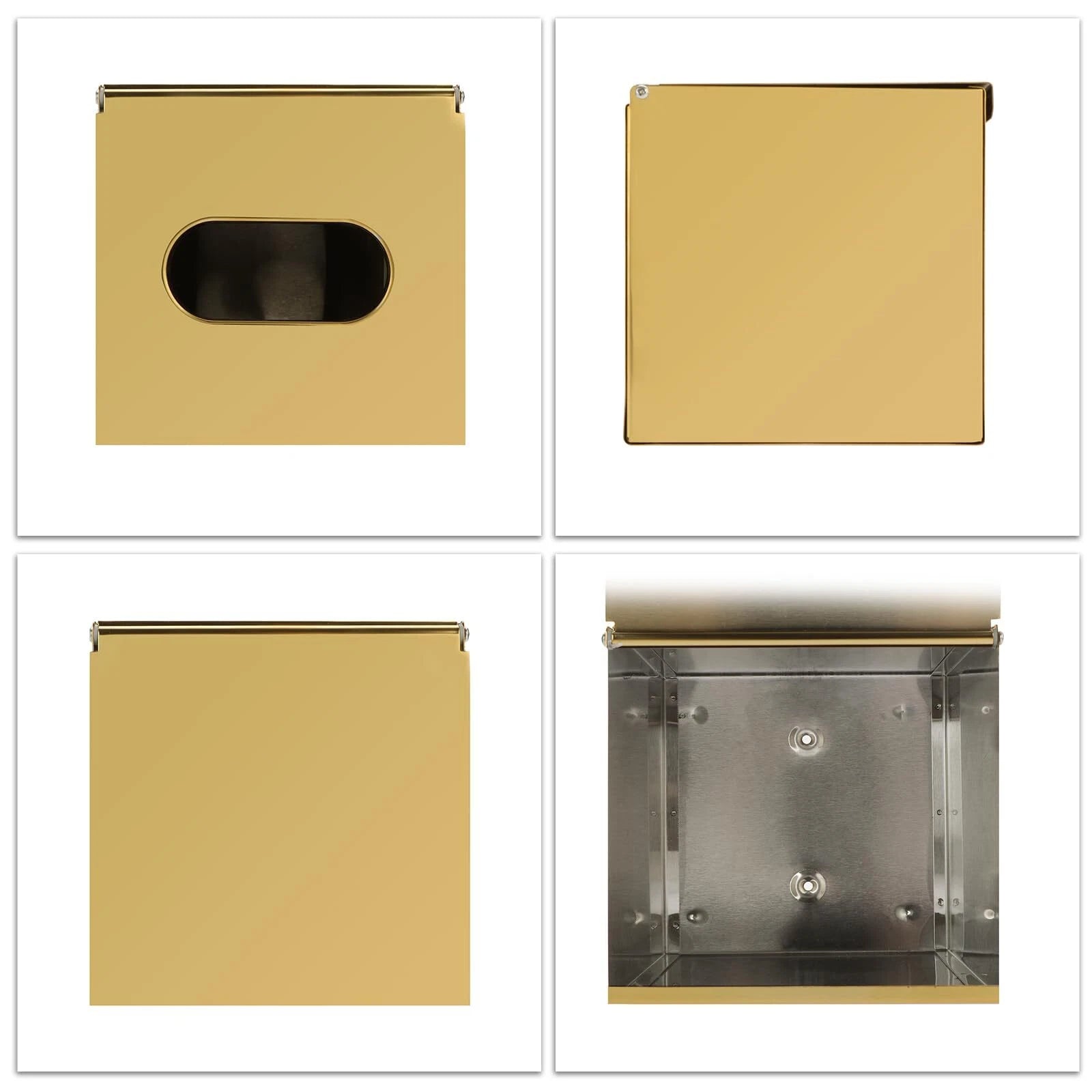 Tissue Box Cover Square Stainless Steel Tissue Boxwall Mount Tissue Box Holder W | eBay
