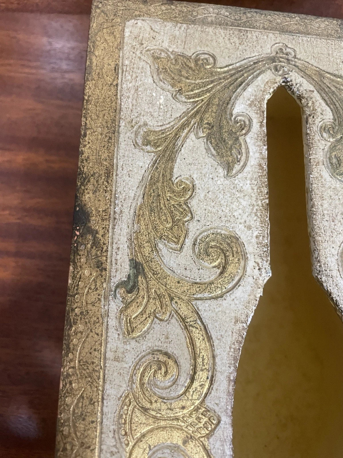 Vintage Gold & White Wood Tissue Box Holder Florentine Style Made In Italy. READ | eBay
