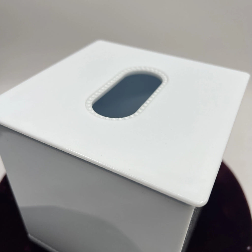 Martha Stewart Everyday Tissue Box Cover Spa Blue Light Beading Hard Plastic | eBay