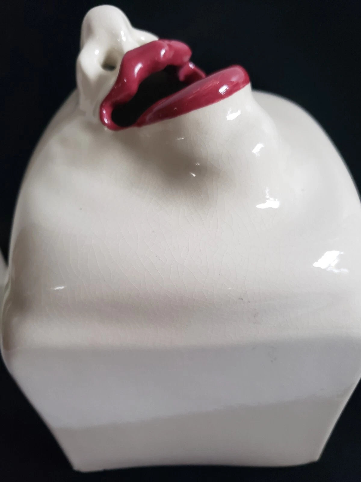 Vintage Ceramic Signed WANDA Smiling Face Tissue Box Cover 3D Face Sneeze 1980's | eBay