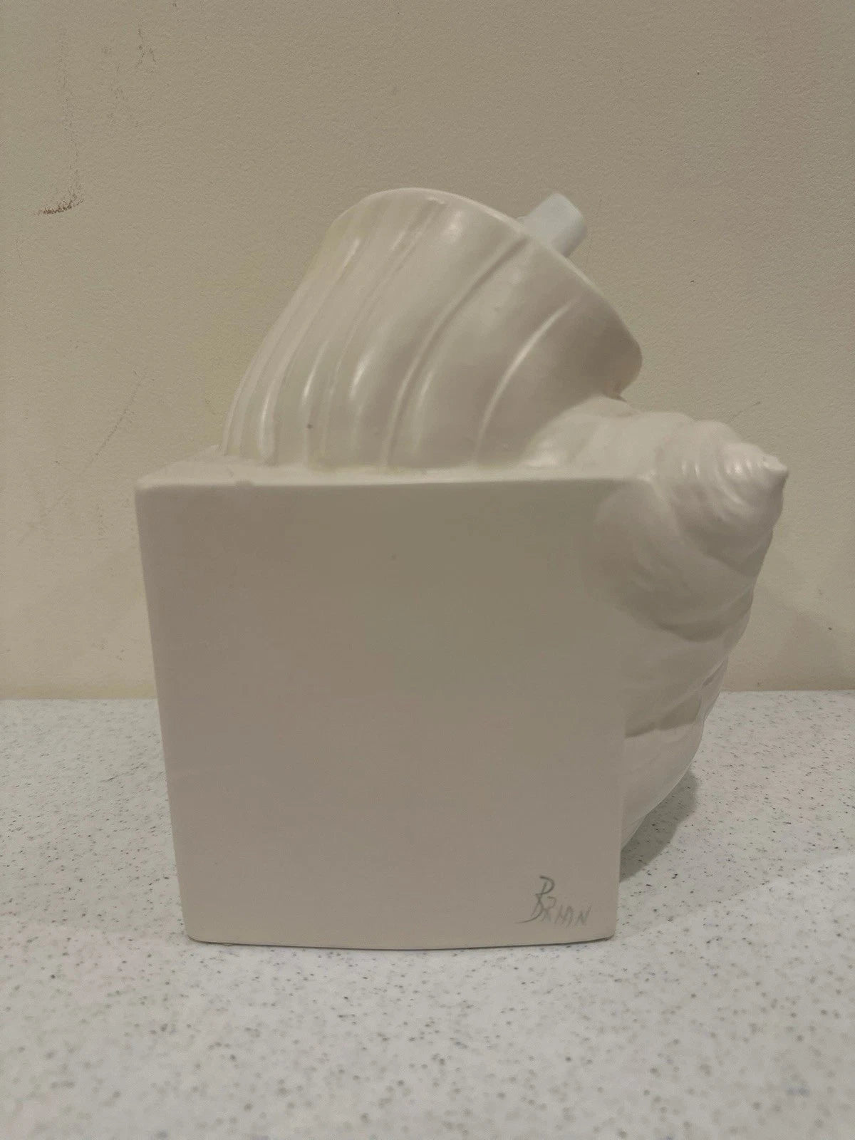 Vintage Conch Sea Shell Tissue Box Cover Ceramic Pottery | eBay