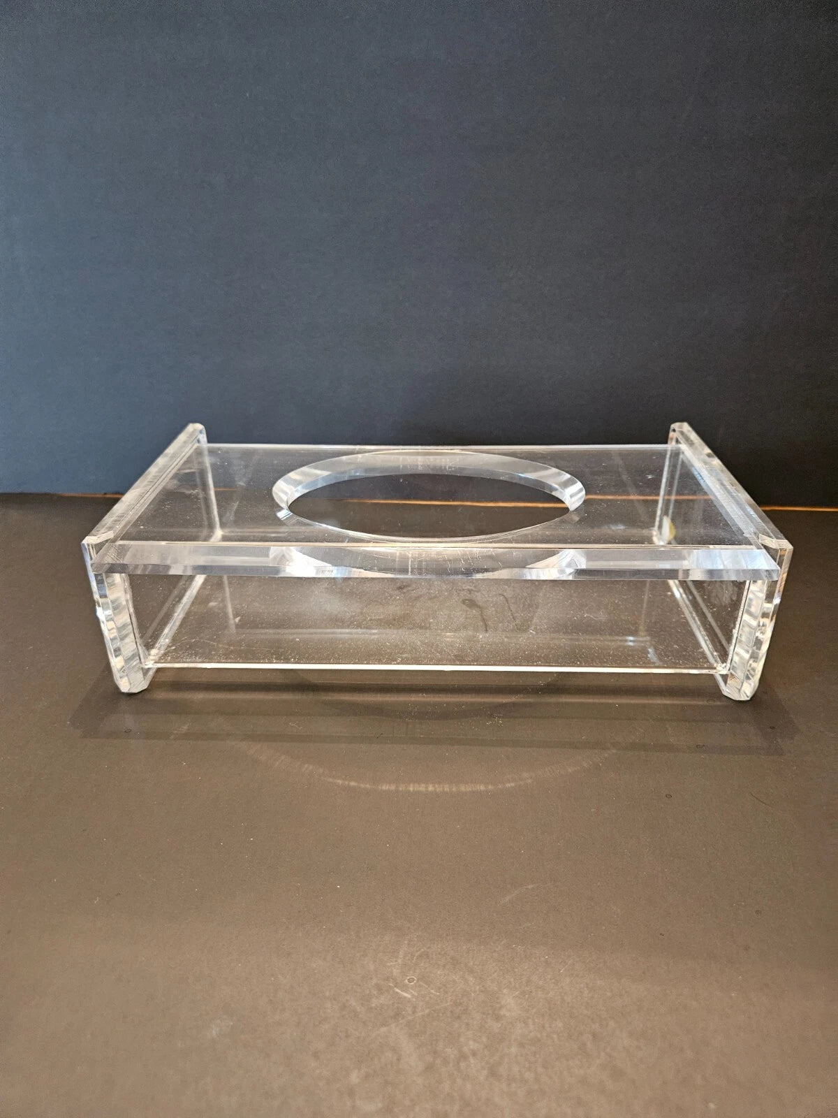 HEAVY GOOD QUALITY LUCITE TISSUE BOX CLEAR | eBay
