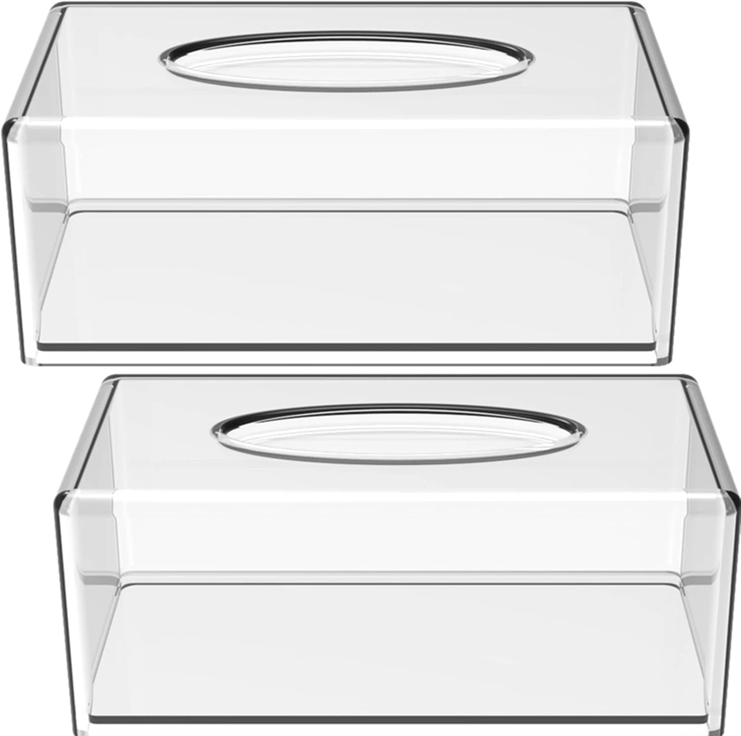 Yopay 2 Pack Clear Tissue Dispenser Box, Large Facial Acrylic Tissue Box Cover H | eBay