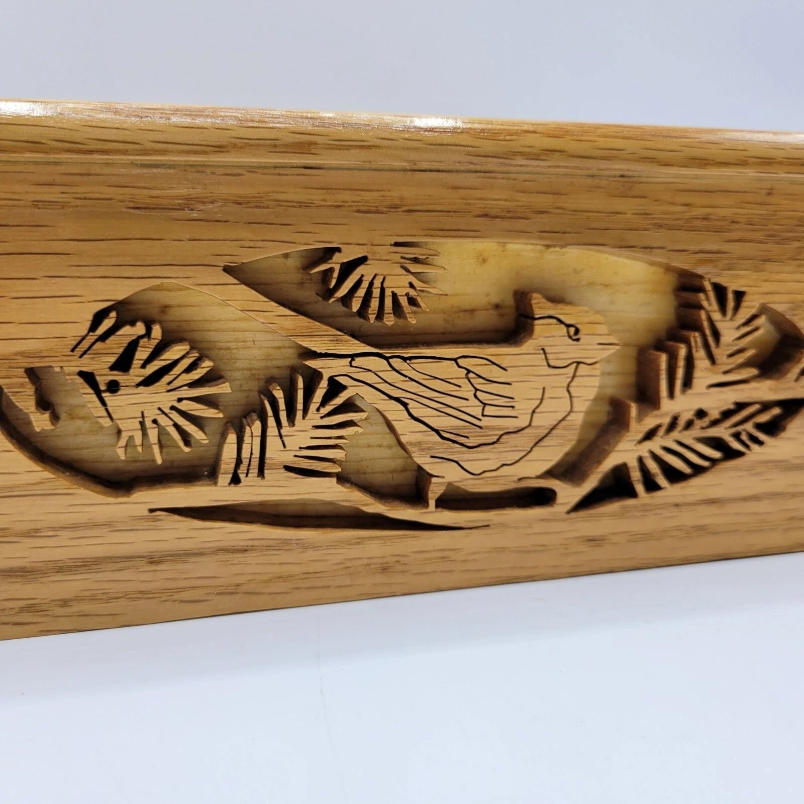 Vintage Handmade Wood Wooden Tissue Box Cover Bird Laser Cut | eBay