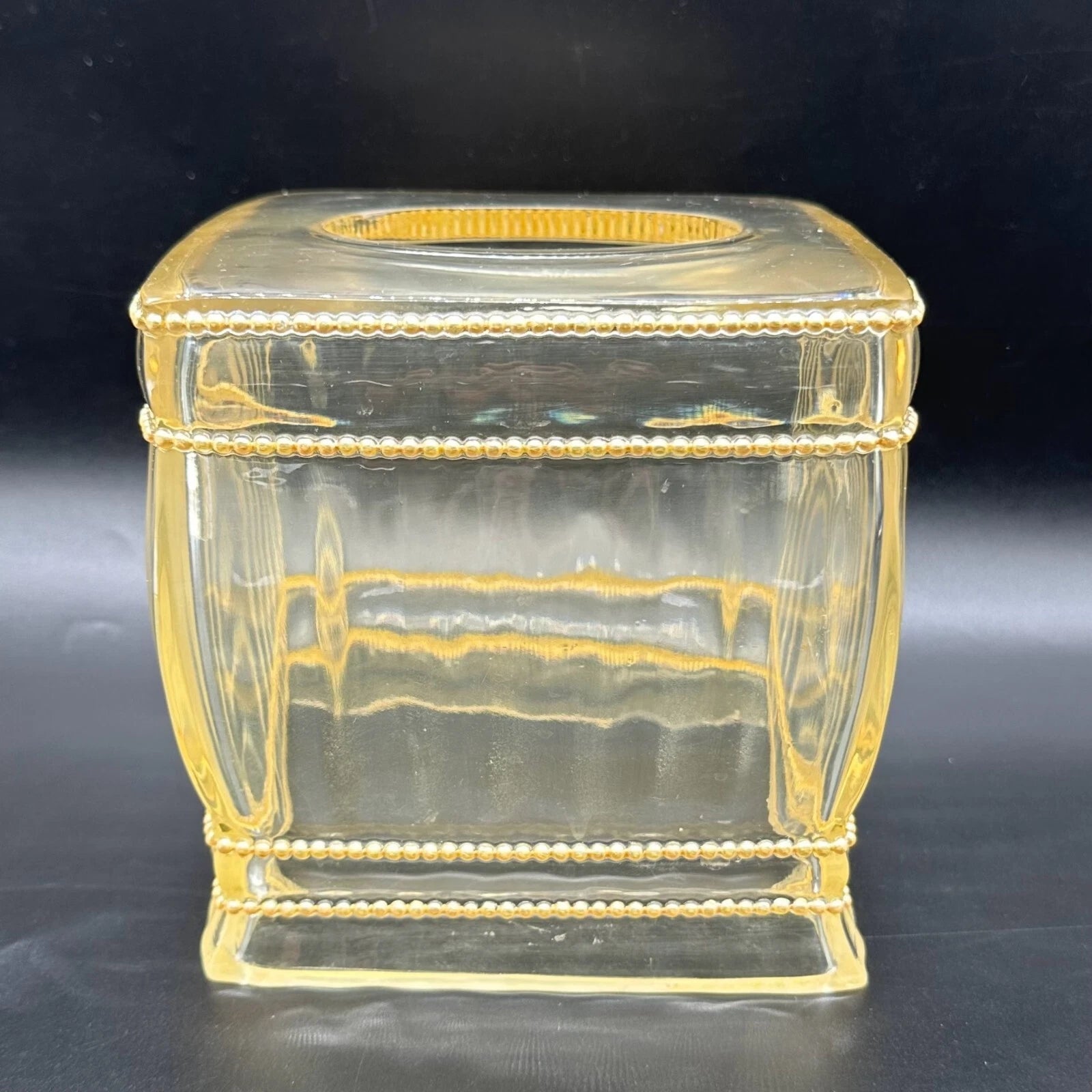 Vintage MCM Beaded Lucite Tissue Box Holder | eBay