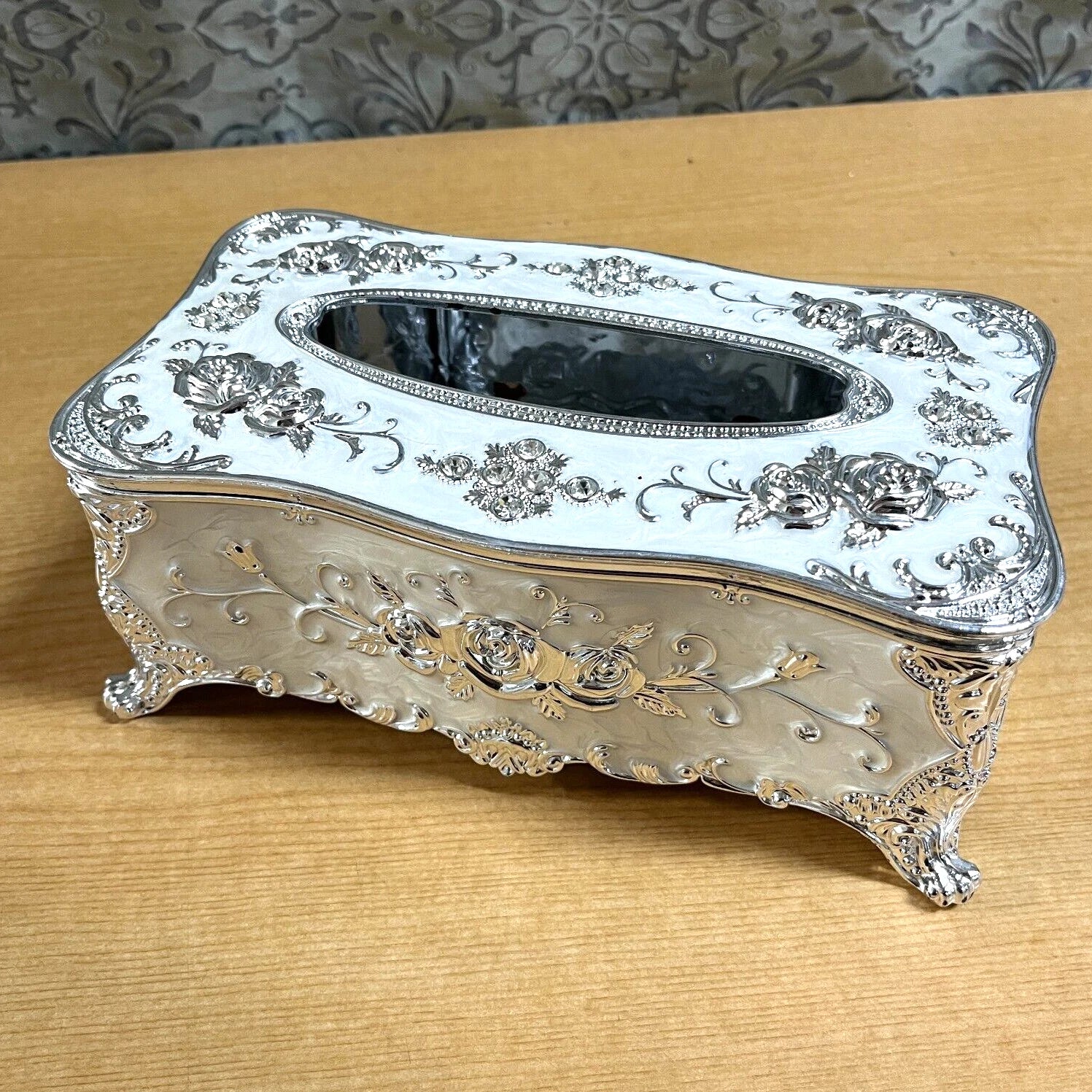 x2 Elegant europe retangle napkin paper storage holder tissue box cover | eBay