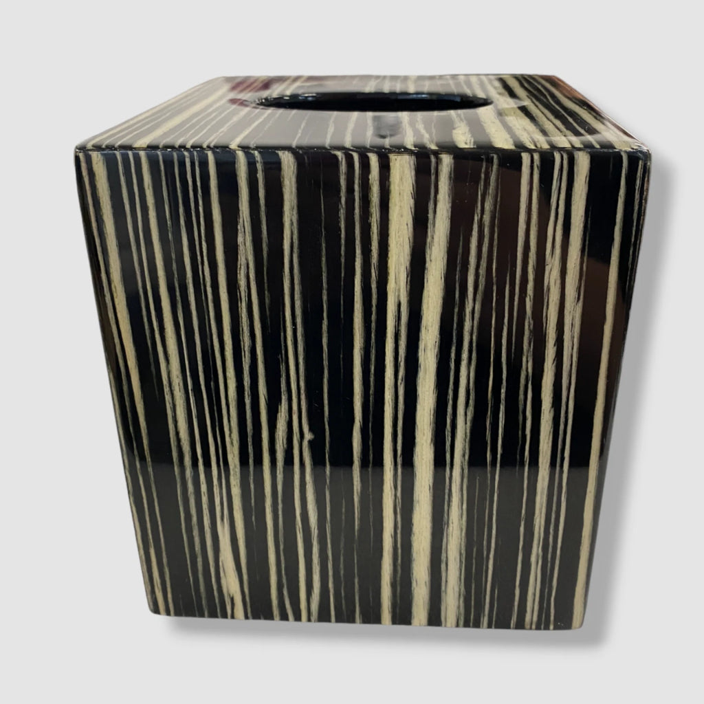 $200 Ladorada Black Ebano Veneer Wood Tissue Cover Box | eBay