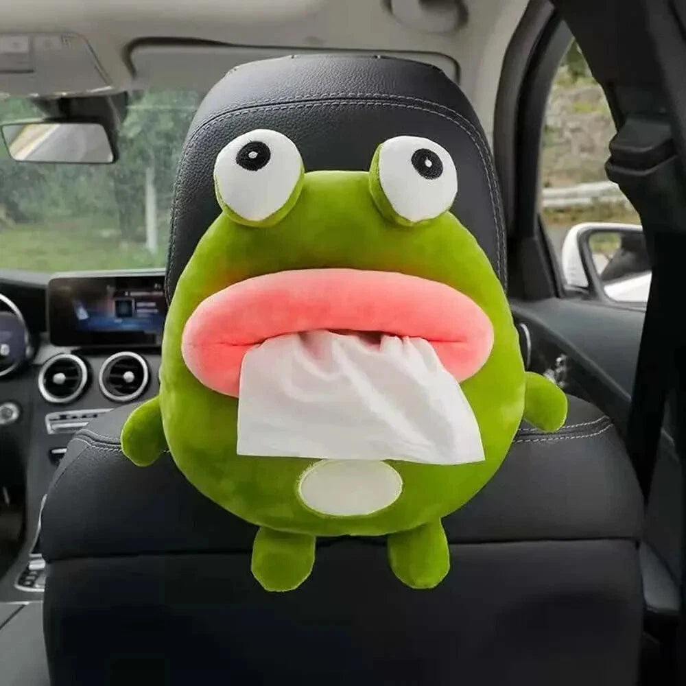 Cute Frog Car Hanging Tissue Holder | Plush Cartoon Tissue Box | for Car | eBay