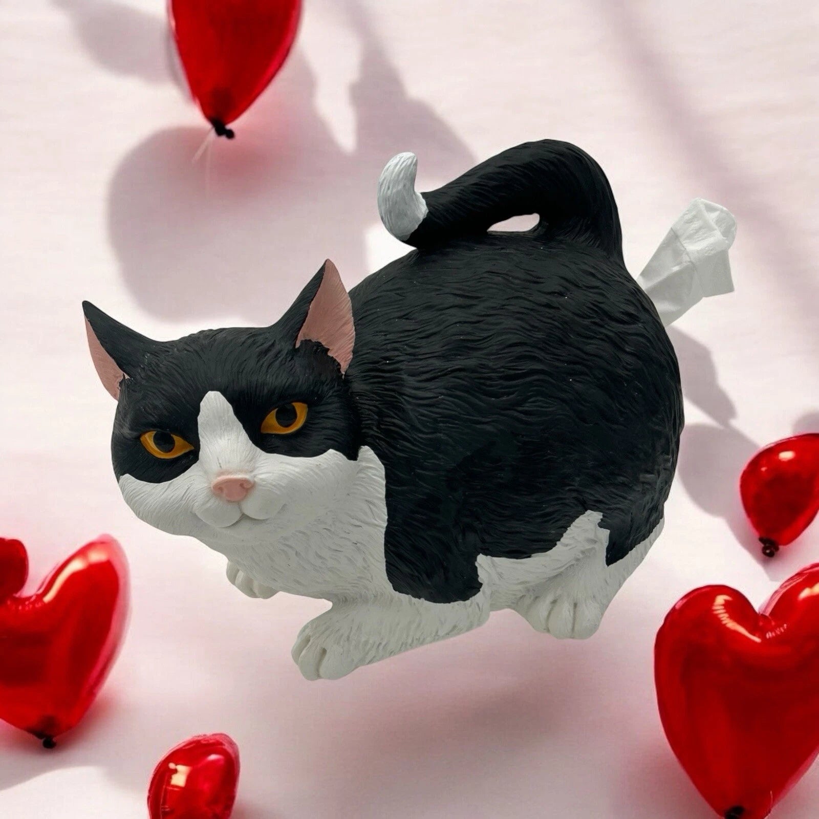 Cat Butt Tissue Box Holder Resin Decorative Black & White | eBay