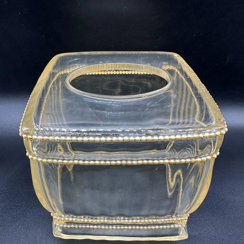 Vintage MCM Beaded Lucite Tissue Box Holder | eBay