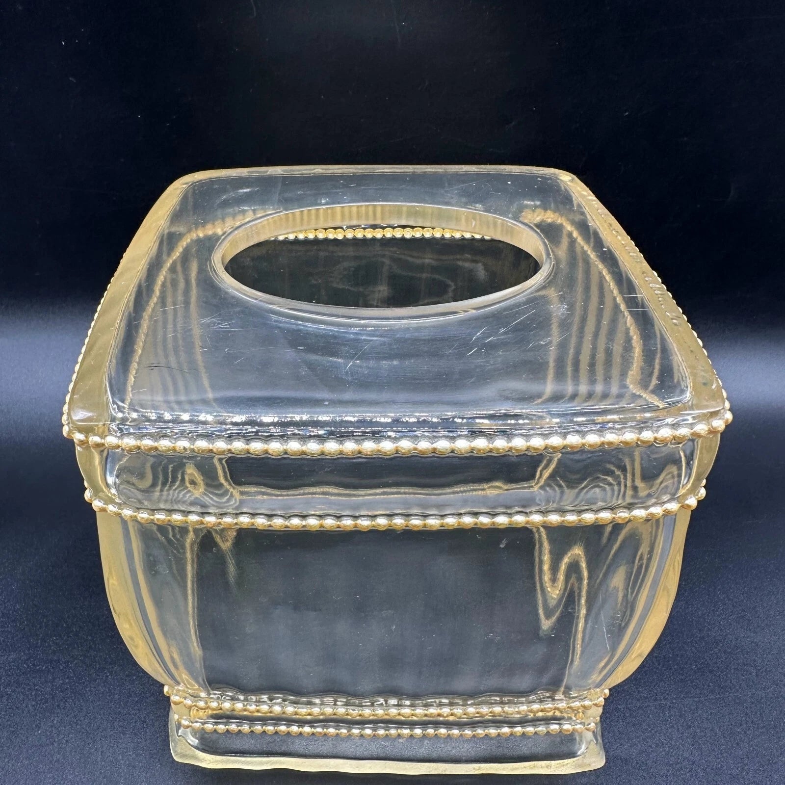 Vintage MCM Beaded Lucite Tissue Box Holder | eBay