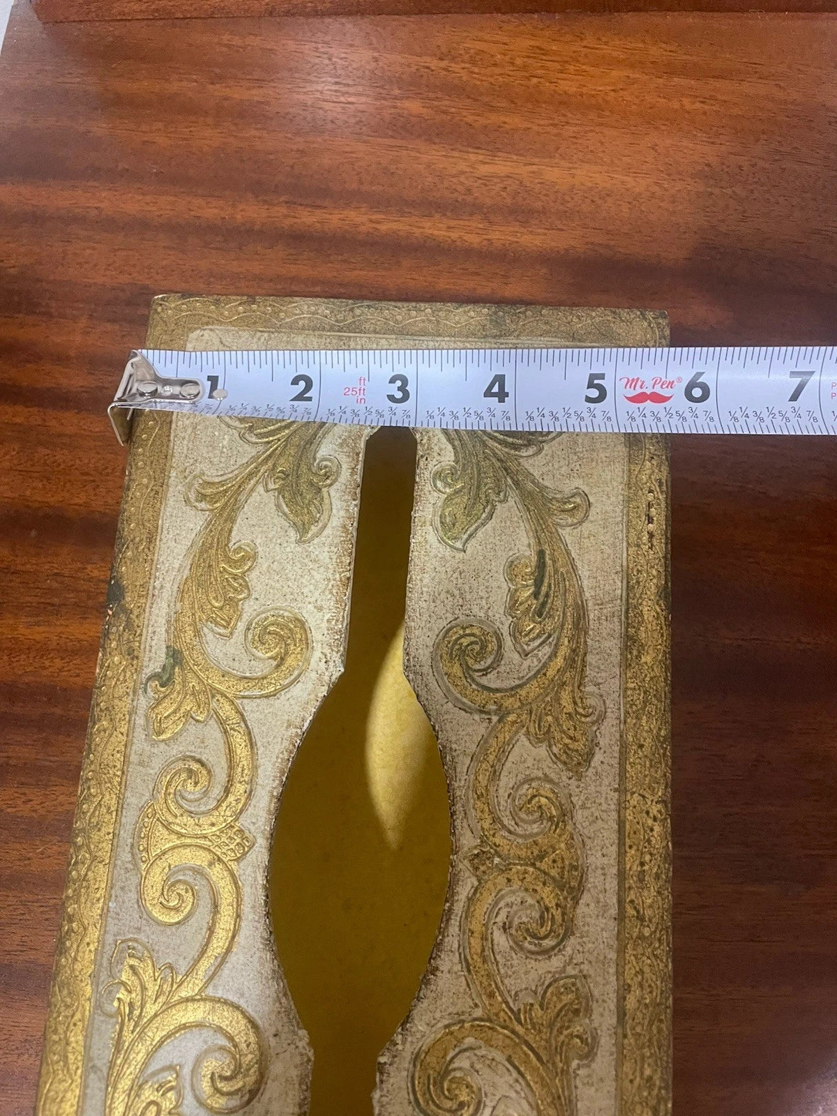 Vintage Gold & White Wood Tissue Box Holder Florentine Style Made In Italy. READ | eBay