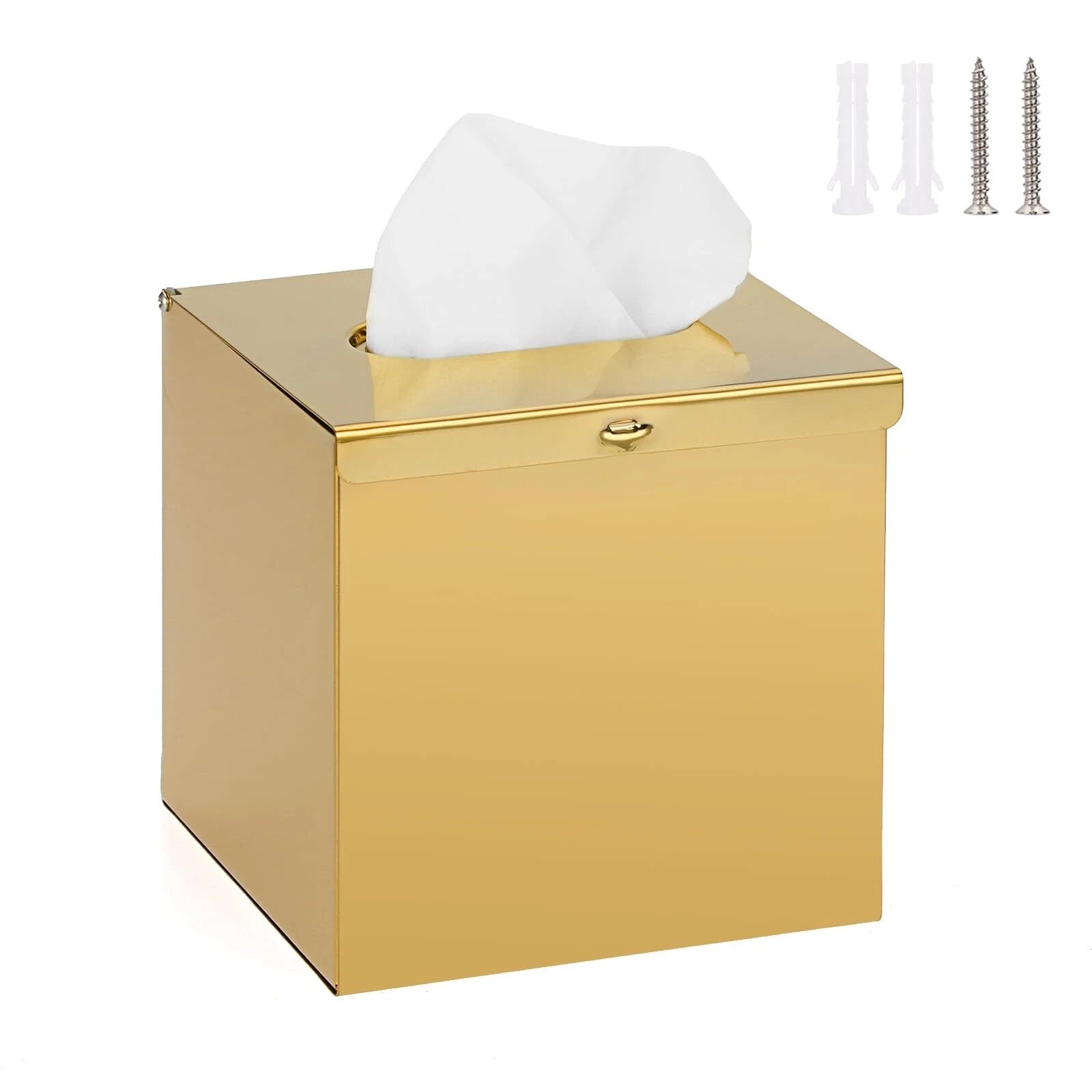 Tissue Box Cover Square Stainless Steel Tissue Boxwall Mount Tissue Box Holder W | eBay