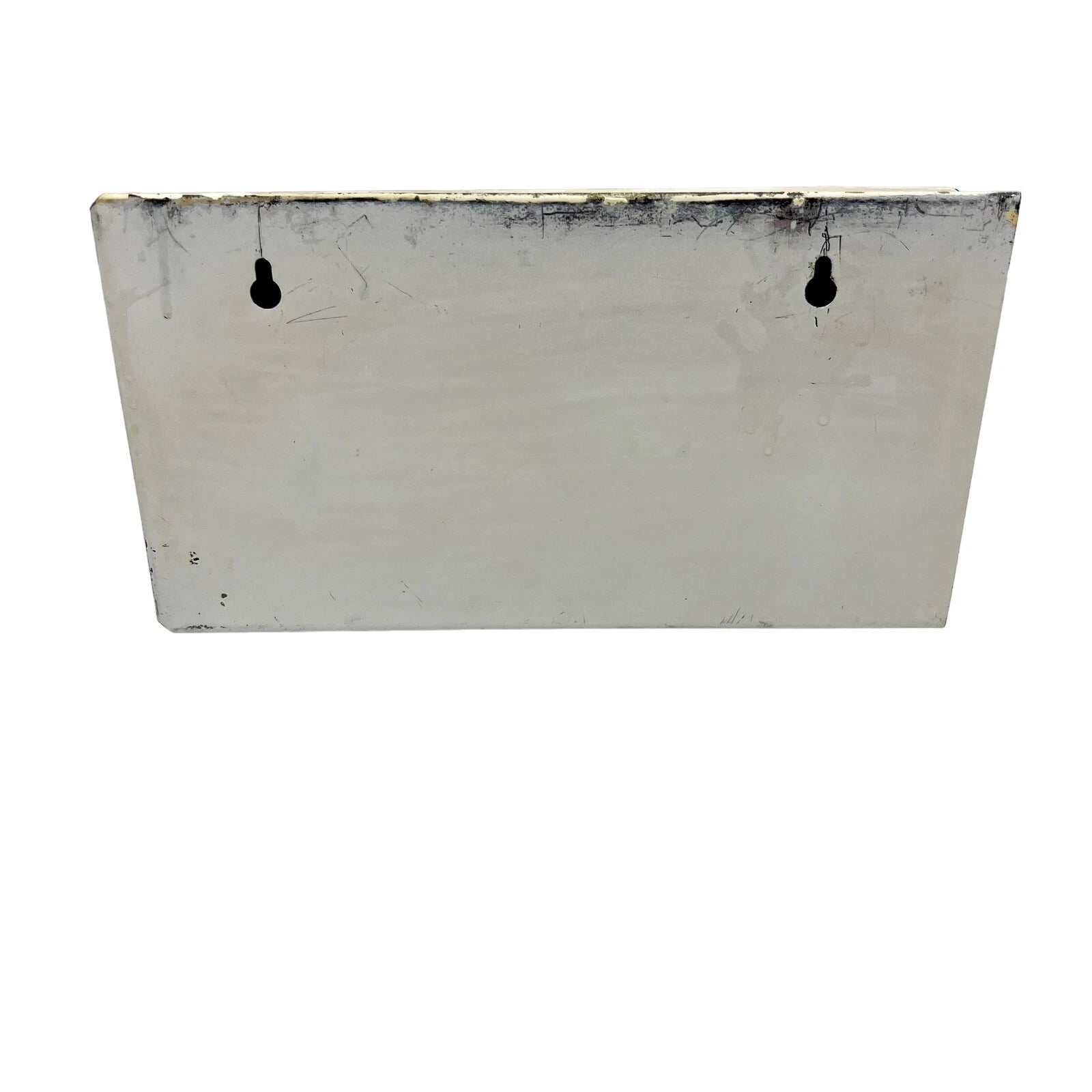 Vintage Metal Long Tissue Box Beige Floral Hand Painted Wall Mount Counter MCM | eBay