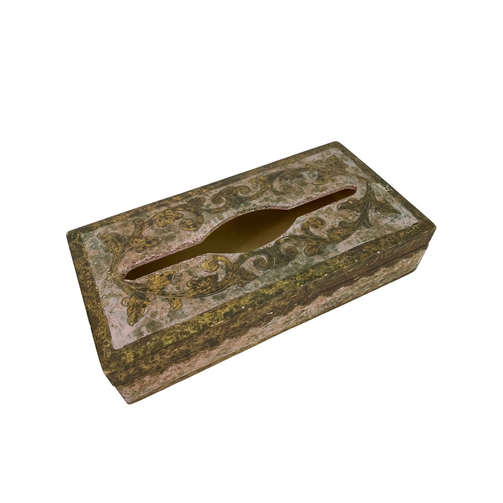 Mid-Century Italian Florentine Wooden Tissue Box Holder Handcrafted Decorative D | eBay