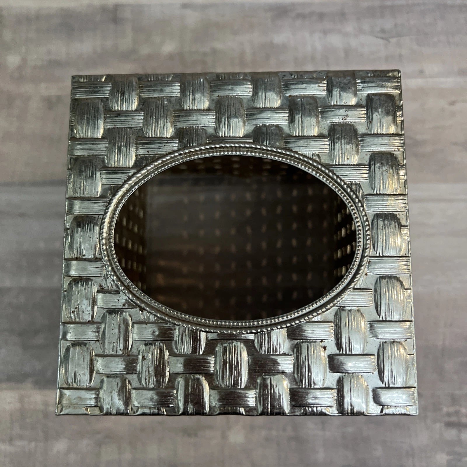 VTG Hollywood Regency Brass Tissue Box Cover Strawberry Blossom Weave 5.5"x4.5" | eBay