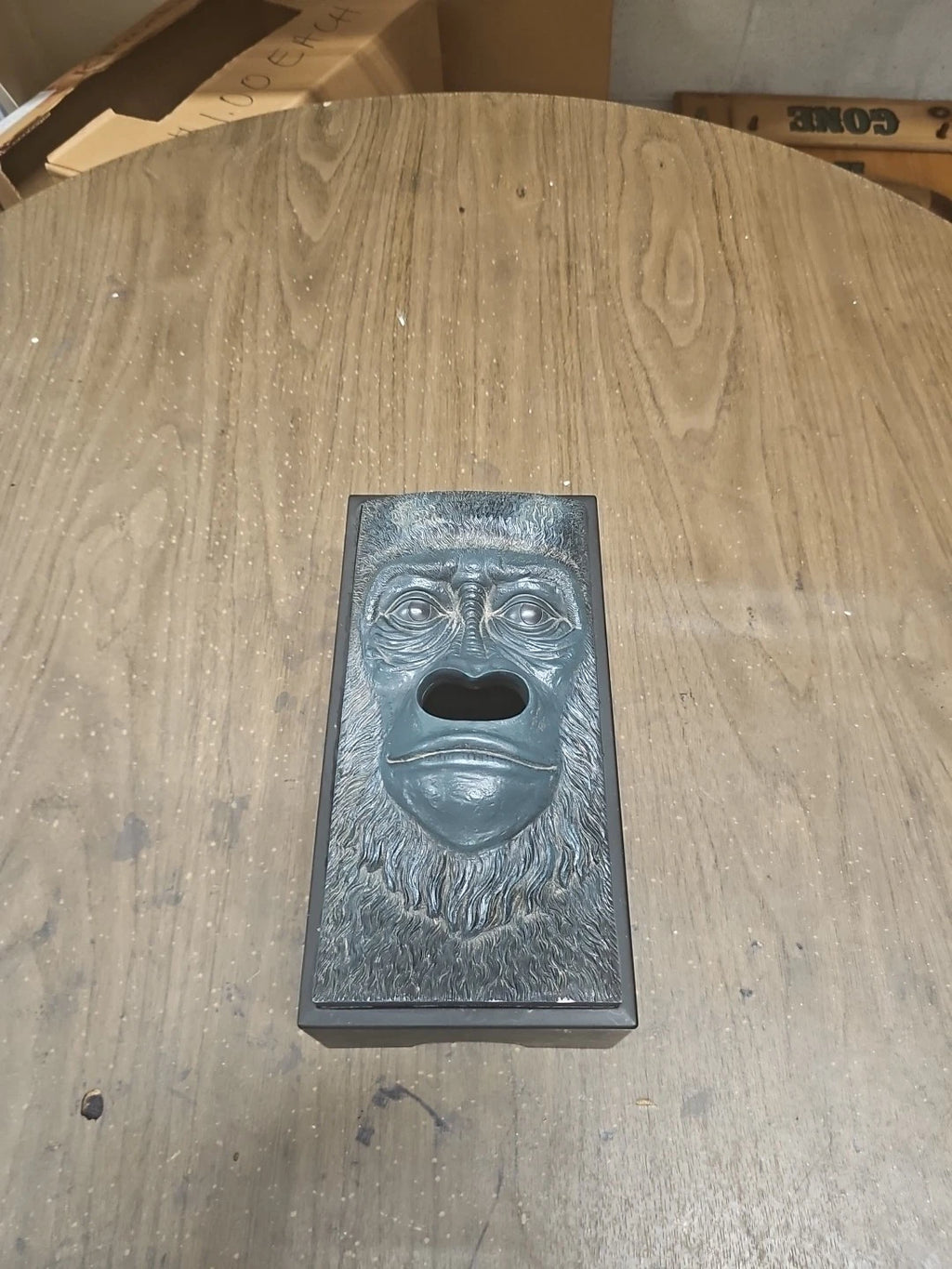 Vintage Tissue Box Cover 3D Resin Gorilla Face Jungle | eBay